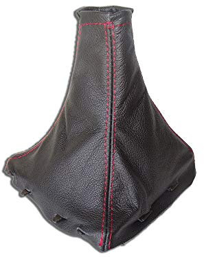 The Tuning-Shop Ltd Schaltsack kompatibel mit Opel Vectra C Signum Leder rote Naht