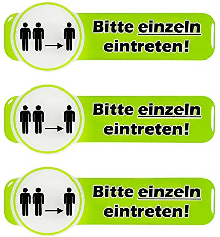 BIKE-label Schild 3D Aufkleber 158 x 53 mm 3 Stück Hinweis einzeln eintreten 900187