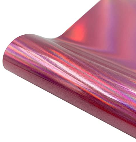 Wärmeübertragung Metallic Laser Vinyl Presse Maschine Schneiden Plotter Cutter T-Shirt Folienfolie (Farbe: Rosa, Größe: 30 cm x 25 cm)