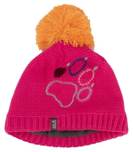 Jack Wolfskin Paw Knit Cap Kinder Strickmütze Bommelmütze Winter 1906591-2054 M