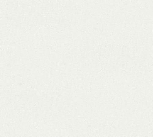 A.S. Création Carta da parati strutturata bianca 392761 – in tessuto non tessuto verniciabile per 26,5 m² – Carta da parati di alta qualità con motivo piccolo