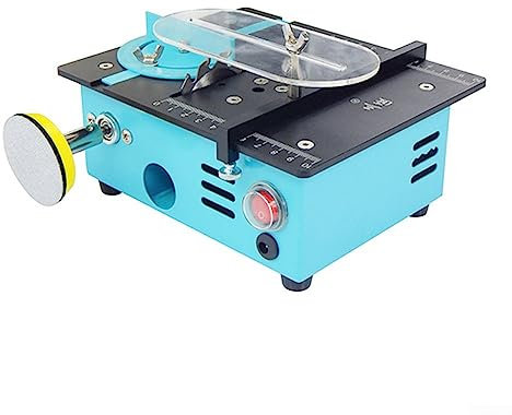 RANRAO Generation 2 Anhebbar Tischkreissäge, 96W DIY Elektrische Kreissägen, Multifunktionale Tischkreissägen, Desktop-Schneidewerkzeug für manuelles DIY-Modell/PCB/kleines Kunststoff-Metallschneiden