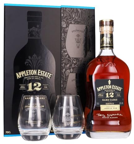 Appleton Rhum Rare Blend 12 Ans Jamaïca Rum 43° Coffret + 2 Verres