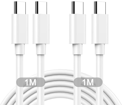 Câble iPhone 16 15 1M Lot de 2, Cable USB C vers USB C 1M Câble USB C Charge Rapide Cable Type C PD 60W/3A Cordon USB C vers USB C Câble Chargeur pour iPhone 16 15 Pro Max/15 Plus, iPad Pro/Air/Mini 6