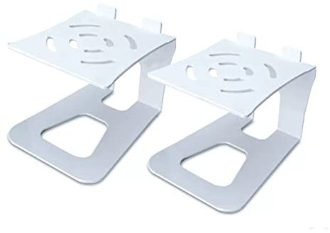 GLigeT Lautsprecherständer Heimkino-Desktop-Lautsprecherregal, Studio-Bücherregal, Monitorbox-Halterung, Lautsprecherbasis Speaker Stand (Color : White, Size : 22.5cm)
