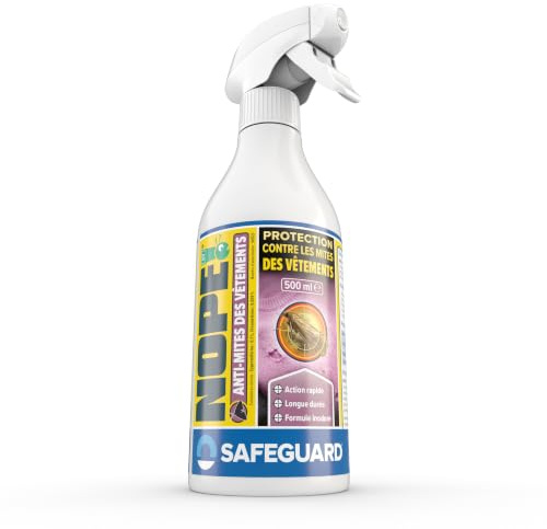 NOPE! CT Spray Anti-Mites Textiles 500ml – Maison – Vêtements, Armoires & Penderies – Inodore & à Base d’Eau – Longue Durée