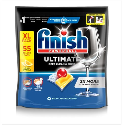 Finish Ultimate All in One Lemon Dishwasher Tablets 55pk