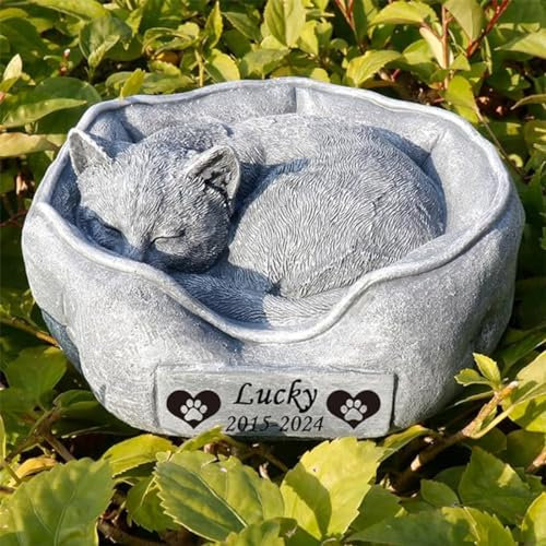 JHB Pietra commemorativa del Gatto Personalizzata Marcatore di Tomba del Gatto Lapide del Gatto Pietra commemorativa del Giardino del Gatto Regali commemorativi per la Perdita del Gatto