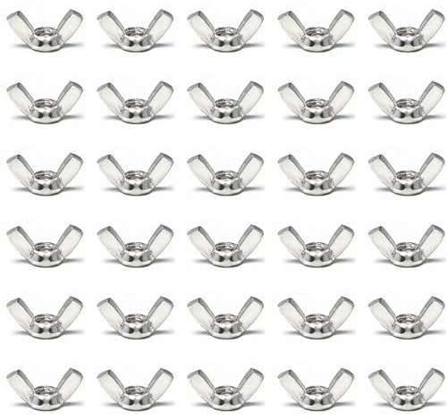 Leliafleury 30Pcs Butterfly Wing Nut M4 Stainless Steel Wing Nuts Hand Twist Tighten Fasteners for DIY Tools Machinery Electronic Equipment