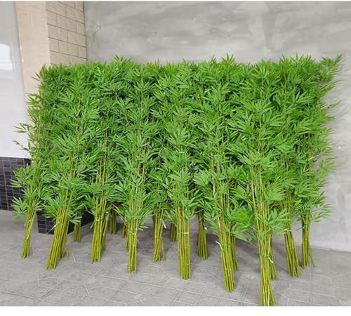 Künstlicher Falscher Bambus-Seidenbaum Mit Blättern Für Gartenzaun-Privatsphärendekor-Bildschirm, Hofeingang, DIY-Dekorationsbildschirm, Innen- Und Außen-Privatsphärenzaun Mit Falschem Bambus(80 Bambo