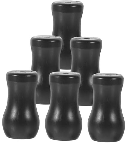Cabilock Embouts pour Cordons De Stores Noir PVC, Lot De 6 Pièces, Pompons en Plastique Résistants, Supports pour Cordons De Rideaux, Accessoires Polyvalents pour Décoration Intérieure