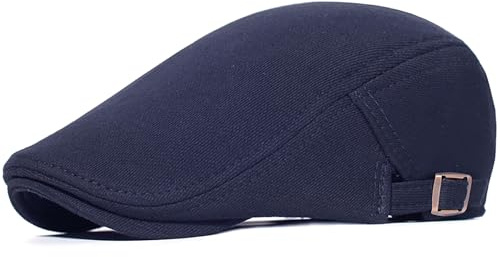 Bigoco Schiebermütze Herren Schirmmützen Baskenmütze Newsboy Beret Hut,Flatmütze Baumwolle 1920 Stil Einstellbare Cabbie Gatsby Barett Cap