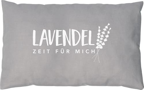 Herbalind Lavendelkissen Zeit für Mich Schurwolle & Lavendel grau Größe 30x20 cm