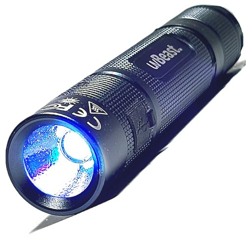 uvBeast New V3 MINI 385-395nm - Black Light UV Flashlight – Low Contamination Ultraviolet - Professional Grade High Power 5 Core UV LED – USA Stock