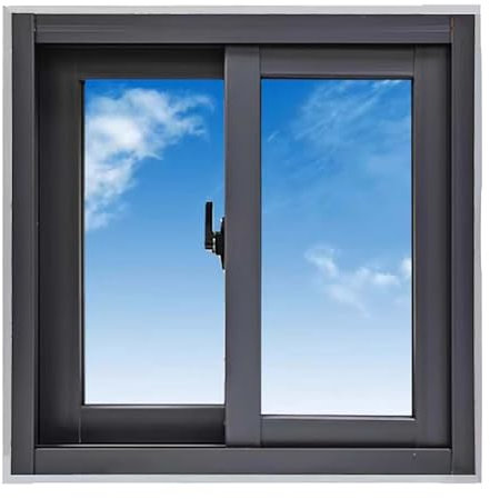 Hausfenster-Ersatz innen außen, Aluminiumrahmen und Glas, for Keller, Dusche, Bauernhaus, selbstgebautes Haus(60x80cm/23.6x31.5in)