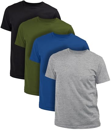 Basic Treasure Lot de 4 T-Shirts Homme 100% Coton – Tailles XL, Multicolore