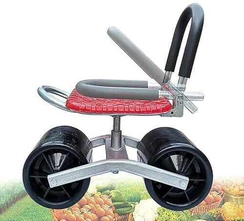 Gartenwagen mit Rollen, 360° drehbarer Gartensitz mit höhenverstellbarem Sitz, Tragkraft 200 kg – perfekte Hilfe für Pflanzen und Gartenarbeit