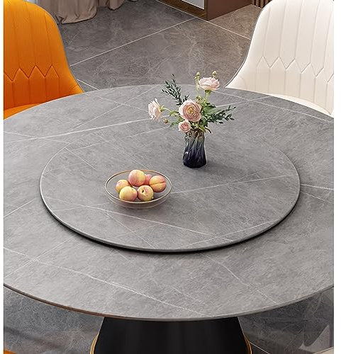 Plato giratorio de mármol, organizador de mesa de comedor, elegante y funcional, tocadiscos Lazy Susan para comedor o cocina (variedad de patrones G color mate Ø 90 cm)