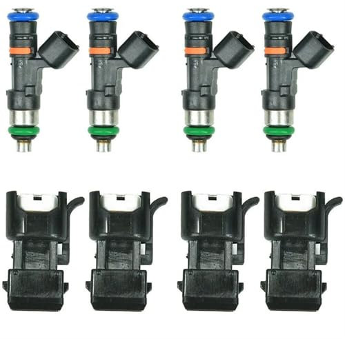 Einspritzdüse 4-teilige Einspritzdüsen Mit 4 Zubehörteilen EV14 52lb 550cc Für 2.7TT Turbo Für A4 TT Für VW Für Golf Für Jetta Für 0280158117 Kraftstoffeinspritzdüse