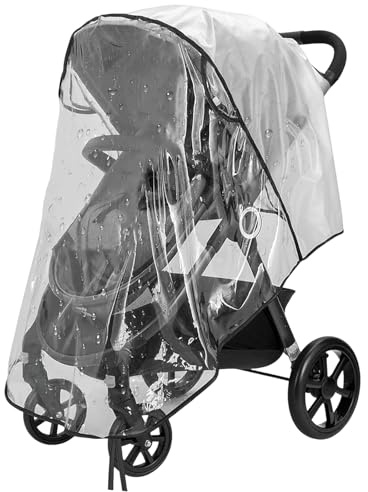 Universal Rain Cover for Pushchair, Rain Cover for Pram, Pram Rain Cover with Window for Waterproof, Protect from Sun Dust Snow Fit Most Strollers