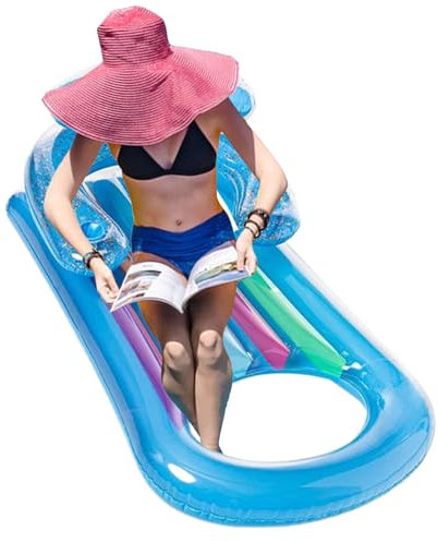 Flotadores Inflables para Piscina - Colchoneta Flotante Relajante | Flotador Inflable Multifuncional Portátil para Playa, Piscina, Vacaciones, Tumbona Y Jardín