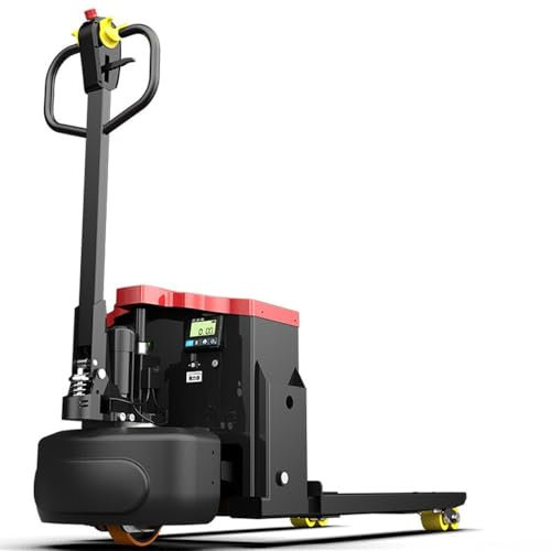 Transpaletas Carretilla elevadora con plataforma elevadora con báscula incorporada for uso industrial y de almacén de servicio pesado, capacidad de 6600 libras con un peso de horquilla de 46 x 21 Tr