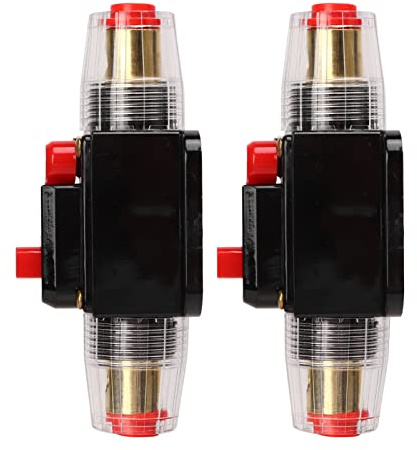 TIKATARER Disjoncteur, Disjoncteur 12-24V avec Disus de Circuit de Fusible Réinitialisation pour le Système Audio pour Bateaux (50A)