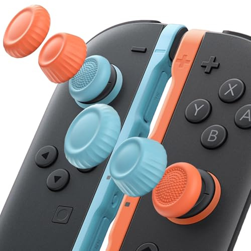 Cappucci Ergonomici per Grip di Switch 2 Controller, Design Confortevole per Migliorare il Controllo, Set di 6 Coperture Testurizzate per Joystick