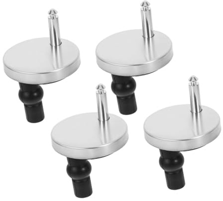 DOITOOL 4 Piezas Kit Bisagras para Asiento de Inodoro con Fijación Superior Tornillos de Liberación Rápida Compatible con Múltiples y de Asientos y Sanitarios Inteligentes Accesorios para