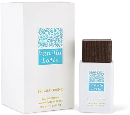 Vanilla Latte Parfüm by Gulf Orchid Eau de Parfum 100 ml – Süßer Gourmand-Duft für Damen – Cremige Vanille, Butter & Karamell – Orientalisch-warm, sinnlich & langanhaltend Geschenkidee für Sie