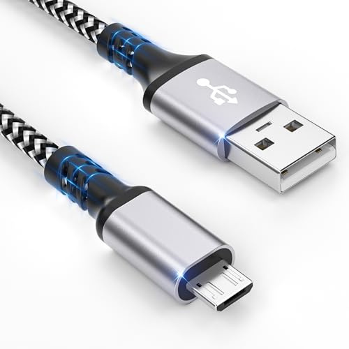 Cable micro USB,cable de carga de nailon micro USB de 0,3m,cable de carga de alta velocidad para teléfonos Android,cable USB para Samsung Galaxy S7/S6/S4/J7/J5/Note 5,Nokia,Kindle,tableta,LG,HTC