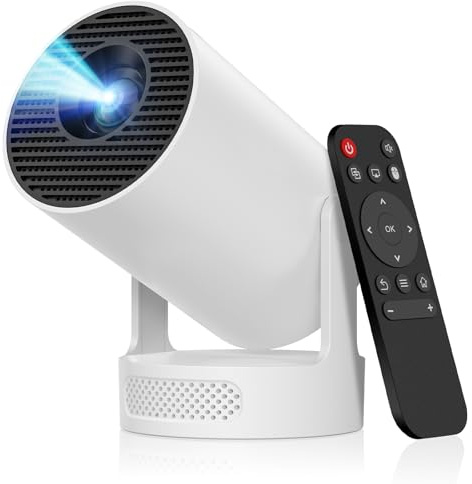 Mini Projector with WiFi 6 and Bluetooth,4K 1080P Portable Smart Projector,Auto Focus Keystone,Home Cinema Outdoor Movie Projector for iOS Android,Compatible with TV Stick,HDMI