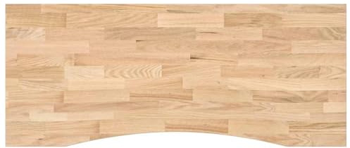 Heofavd Schreibtischplatte Eiche Massivholz 120x50x2,5 cm Unbehandelt