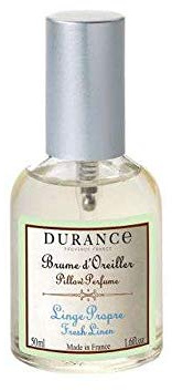 Durance Fresh Linen - Spray de almohada de 50 ml, fragancia relajante, +/- 60 aerosoles