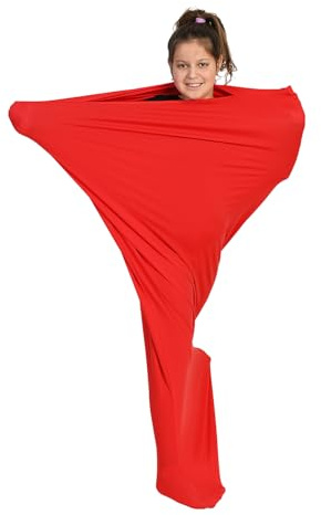 Sensory Owl Ganzkörpersocke Sensorisch Kinder und Erwachsene Ganzkörperwickel Stressabbau Autismus ADHD Hilfsmittel L 155 cm Rot
