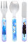 Disney II Frozen 3 Piece Cutlery Set – Metal, Reusable Children's Knife, Fork & Spoon, Kids-Size, Made from Food-Safe Stainless Steel & ABS Plastic – with Elsa, Anna & Olaf – for 12 Months & Up, 18/8