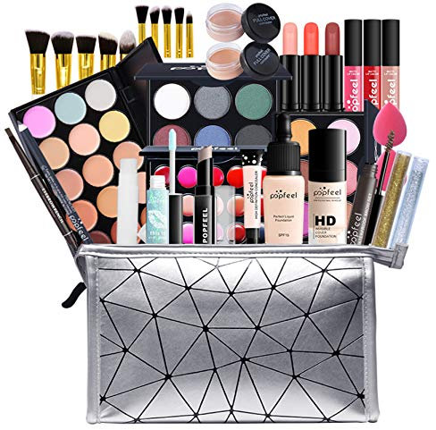 FantasyDay Multifunktions Exquisite Kosmetik Geschenkset Make-up Schmink Kit für Gesicht, Augen und Lippen - Makeup Paletten Schminkkoffer mit Lidschatten Palette, Lippenstift, Rouge, Mascara #4