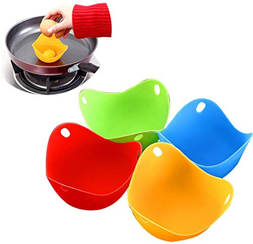 KANKOO Escalfador Huevos Huevos Poche Silicona Molde de Huevo de Silicona Huevo escalfado Conjunto de Utensilios de Cocina Huevo freír Pan