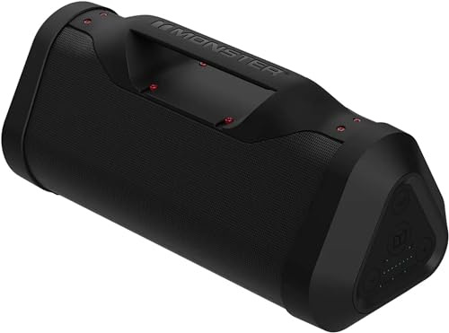 MONSTER - Blaster 3.0 - Boombox Bluetooth - Basses Surpuissantes - Batterie 5200 mAh - Mode Intérieur et Extérieur - Résiste à l'Eau - 120 Watts - Noir