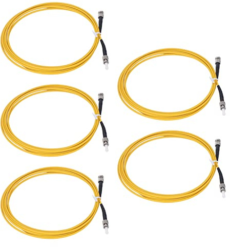 5PCS Câble à Fibre Optique ST à ST 3 Mètres Câbles D'extension à Fibre Optique Systèmes Réseau Câble Internet Sans Halogène Manteau LSZH Cordon D'extension à Fibre Optique