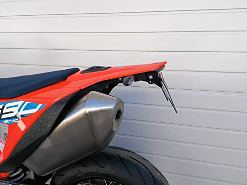 Kennzeichenhalter für KTM 690 SMC R 2019-2026 GroFaTec EVO Smart Kennzeichenträger SMC-R Supermoto Enduro Nummernschild Träger Halter kurzes Heck Heckumbau Porta Targa KTM smcr 690