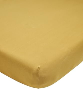 Meyco Home Basic Jersey Uni Spannbettlaken Doppelbett (Bettlaken mit weicher Jersey-Qualität, aus 100% Baumwolle, perfekte Passform durch Rundum-Gummizug, Maße: 160 x 200 cm), Honig Gold