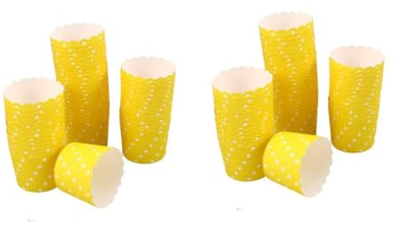 LIFKOME 2 Juegos De Moldes De Papel Para Muffins Moldes Para Resistentes A La Grasa Para Hornear Panes Y Postres Fáciles De Usar Almacenar 50 Piezas X 2
