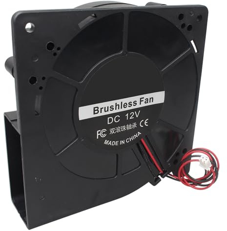 Jopto PWM Brushless Cooling Blower Fan 120x120x32mm 12032 DC 12V Dual Ball Bearing High Airflow With 2 Pin Terminal Compatible With Desktop 3D Printer PC CPU Computer Case With 28cm 11.02inch Cable