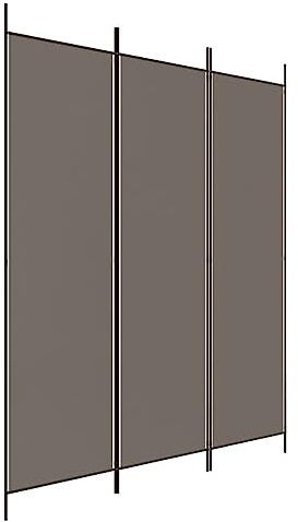 PIXZSSI 3-TLG. Raumteiler Indoor Anthrazit 150x220 cm Stoff Klappdesign Multifunktional Trennwand Wohnzimmer Paravent Dekorative Sichtschutz Schlafzimmer Hintergrundwand Privaten Ankleidebereich