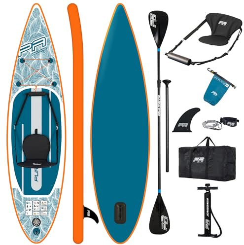 Campsup SUP Aqua Marina Pure Air Aufblasbares Stand Up Paddle Board | Surfboard für Einsteiger & Fortgeschrittene mit zubehör