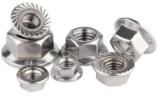 Sicherungsmutter Vernickelte Sechskant Flanschmutter Gezahnte Flansch Sicherungsmuttern M2 M8 5pcs M2.5