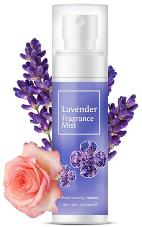 Profumo spray alla lavanda, profumo fresco, profumo da donna, spray per il corpo e spray realizzato con oli essenziali di lavanda, spray rilassante per il corpo per le donne (100 ml)