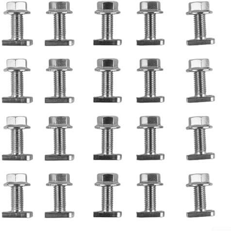 Zuverlässige M8 Hammerkopfschrauben und Flanschmuttern, Edelstahl, rostfrei, 20 Stück (M8 x 30)
