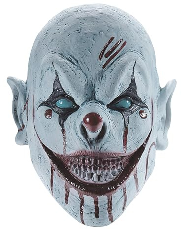 La Llareta Horror Clown Maske - Gruselige Latexmaske für Halloween, Grusel Kostüm Vollmaske für Erwachsene und Jugendliche